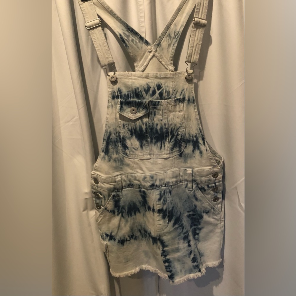 Tue Dye Overall Shorts by No Boundaries